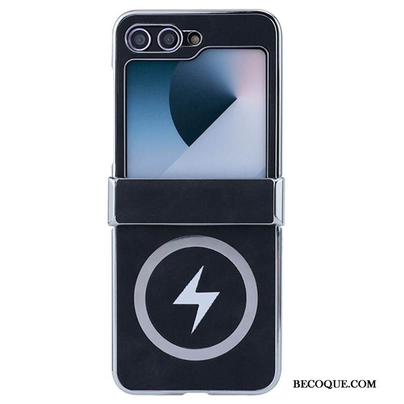 Kuori Samsung Galaxy Z Flip 7 Fe Magsafe-yhteensopiva Nahkaefekti
