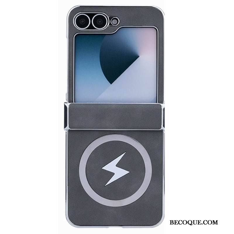 Kuori Samsung Galaxy Z Flip 7 Fe Magsafe-yhteensopiva Nahkaefekti