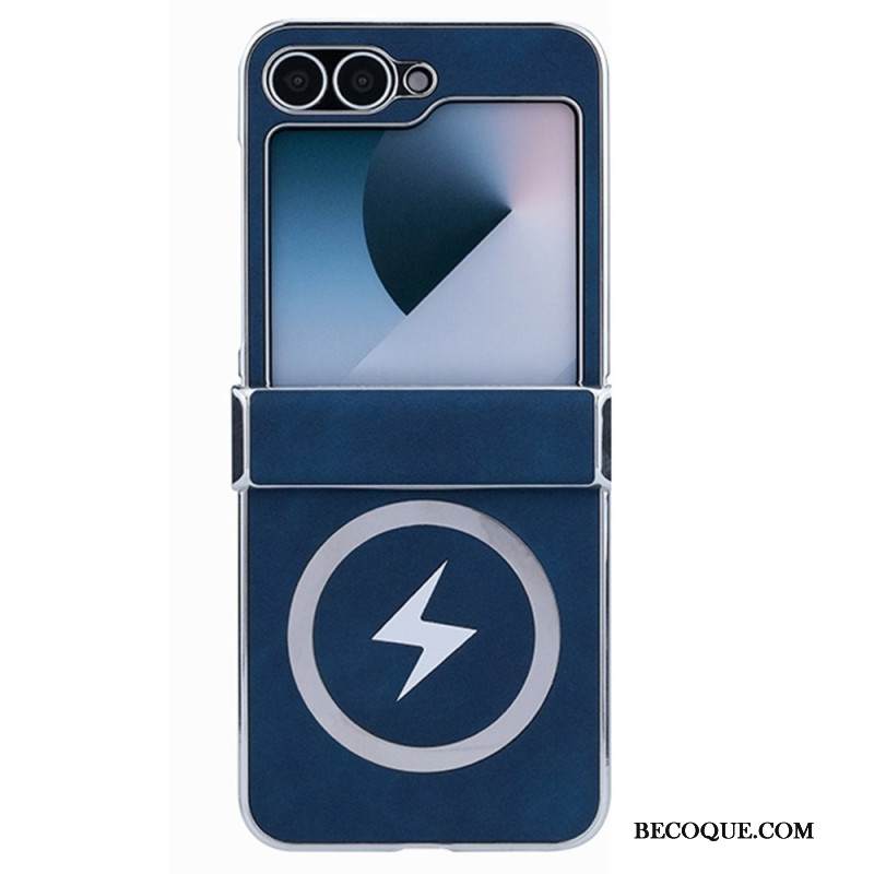 Kuori Samsung Galaxy Z Flip 7 Fe Magsafe-yhteensopiva Nahkaefekti