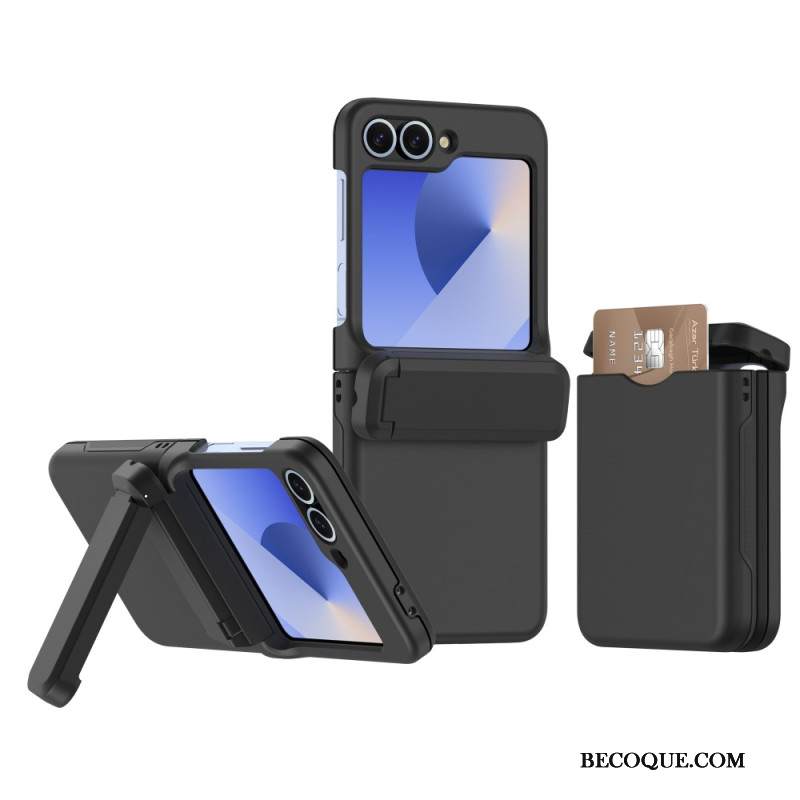 Kuori Samsung Galaxy Z Flip 7 Fe Sisäänrakennettu Jalusta Ja Korttipidike