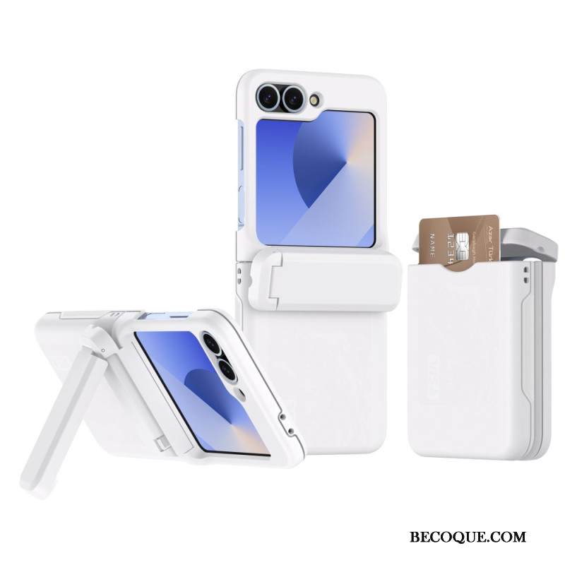 Kuori Samsung Galaxy Z Flip 7 Fe Sisäänrakennettu Jalusta Ja Korttipidike