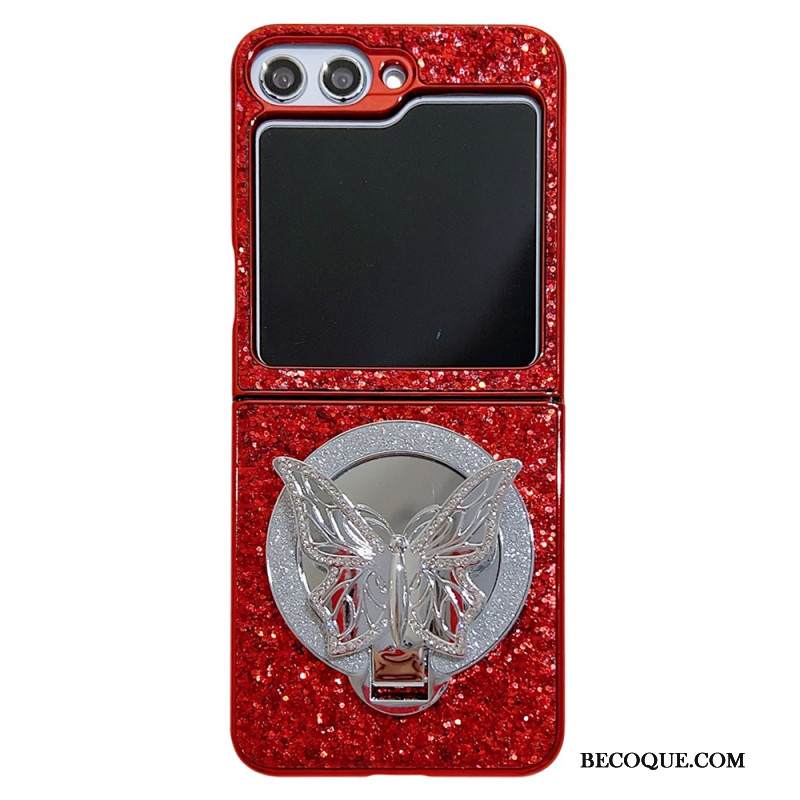 Kuori Samsung Galaxy Z Flip 7 Fe Strassilla Koristeltu Perhosjalusta