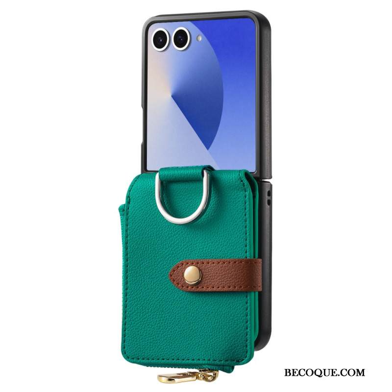 Kuori Samsung Galaxy Z Flip 7 Kolikkokukkaro Ja Sormuspidike