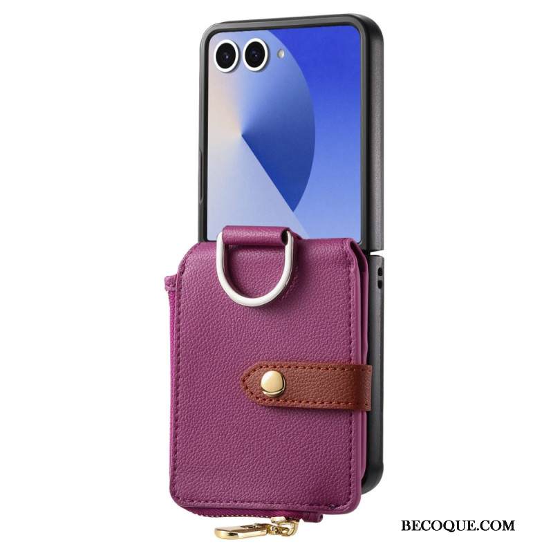 Kuori Samsung Galaxy Z Flip 7 Kolikkokukkaro Ja Sormuspidike