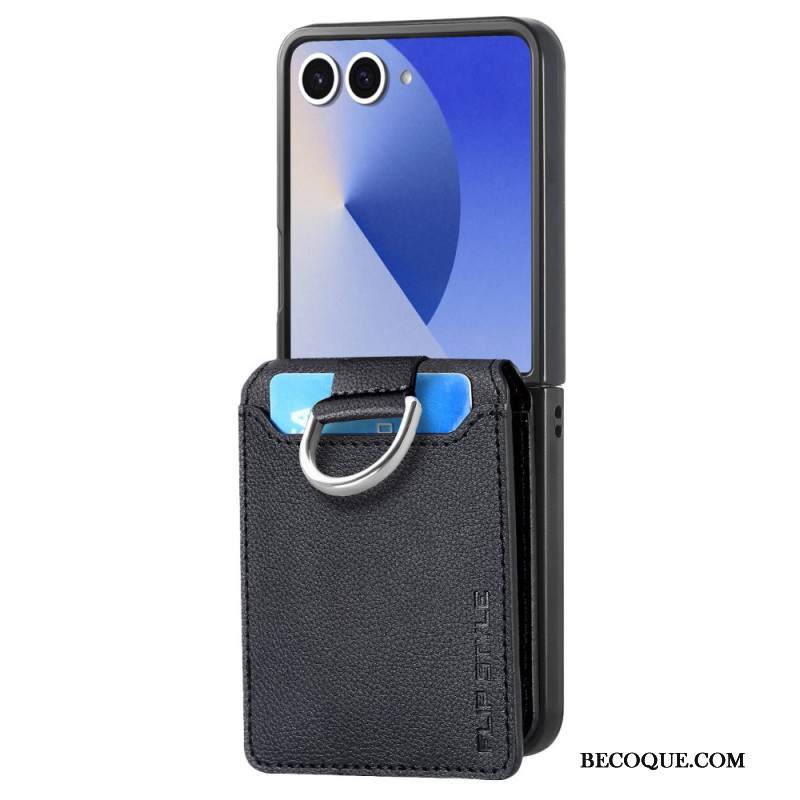 Kuori Samsung Galaxy Z Flip 7 Premium-korttikotelo Ja Pidike Suojakuori