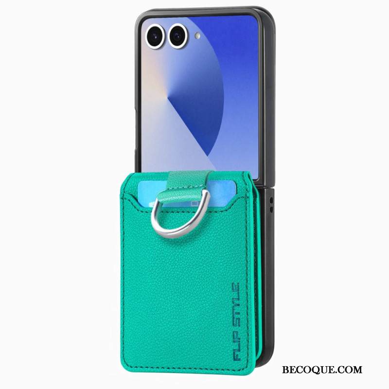 Kuori Samsung Galaxy Z Flip 7 Premium-korttikotelo Ja Pidike Suojakuori