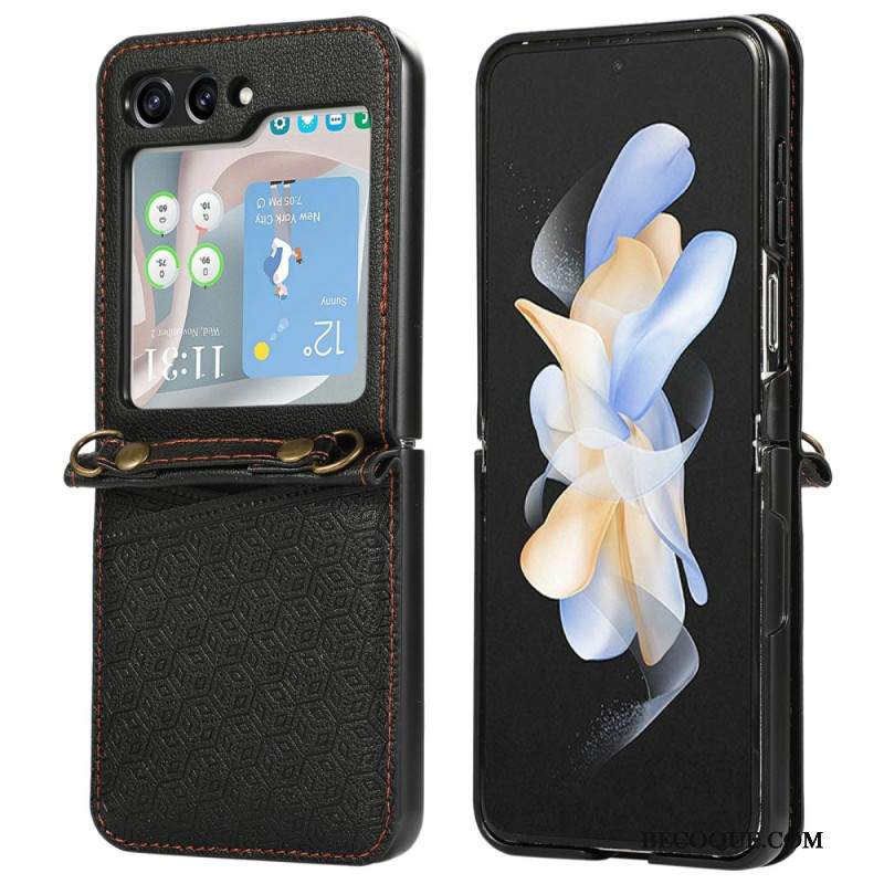 Kuori Samsung Galaxy Z Flip 7 Rombinen Korttikotelo Suojakuori