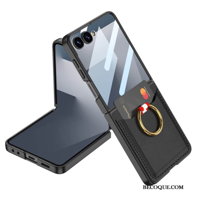 Kuori Samsung Galaxy Z Flip 7 Sormusteline Ja Korttiteline Suojakuori