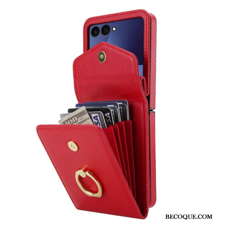 Kuori Samsung Galaxy Z Flip 7 Tikattu Lompakko Ja Hihna Suojakuori