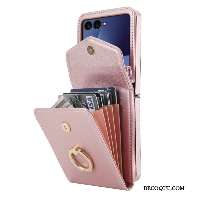 Kuori Samsung Galaxy Z Flip 7 Tikattu Lompakko Ja Hihna Suojakuori