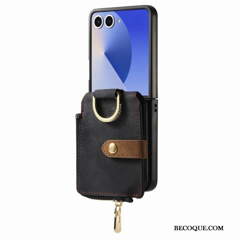 Kuori Samsung Galaxy Z Flip 7 Vetoketjullinen Tasku Ja Korttipidike