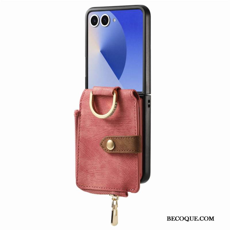 Kuori Samsung Galaxy Z Flip 7 Vetoketjullinen Tasku Ja Korttipidike