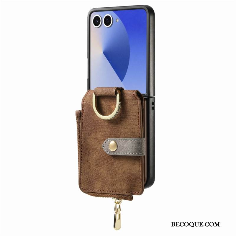 Kuori Samsung Galaxy Z Flip 7 Vetoketjullinen Tasku Ja Korttipidike