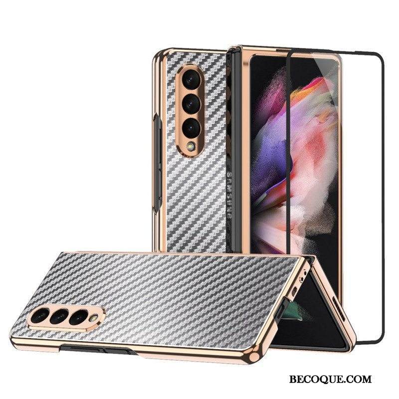 Kuori Samsung Galaxy Z Fold 3 5G Hiilikuitua Näytönsuojalla