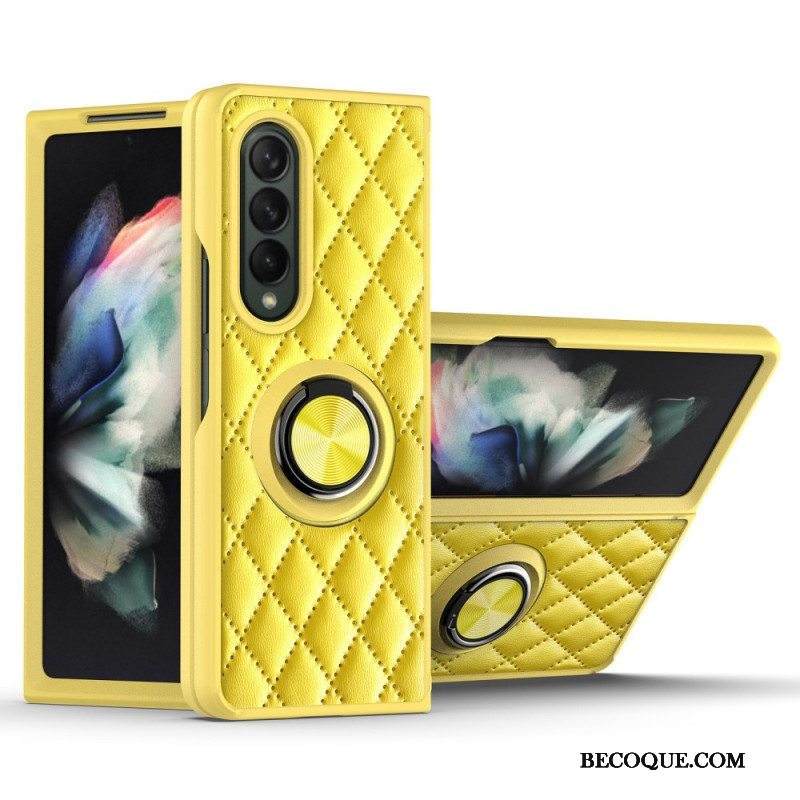 Kuori Samsung Galaxy Z Fold 3 5G Pehmustettu Ring-supportilla