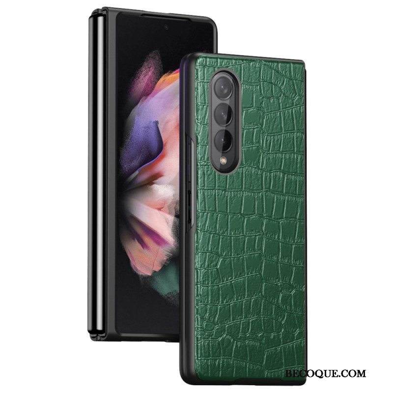 Kuori Samsung Galaxy Z Fold 4 Klassinen Krokotiili