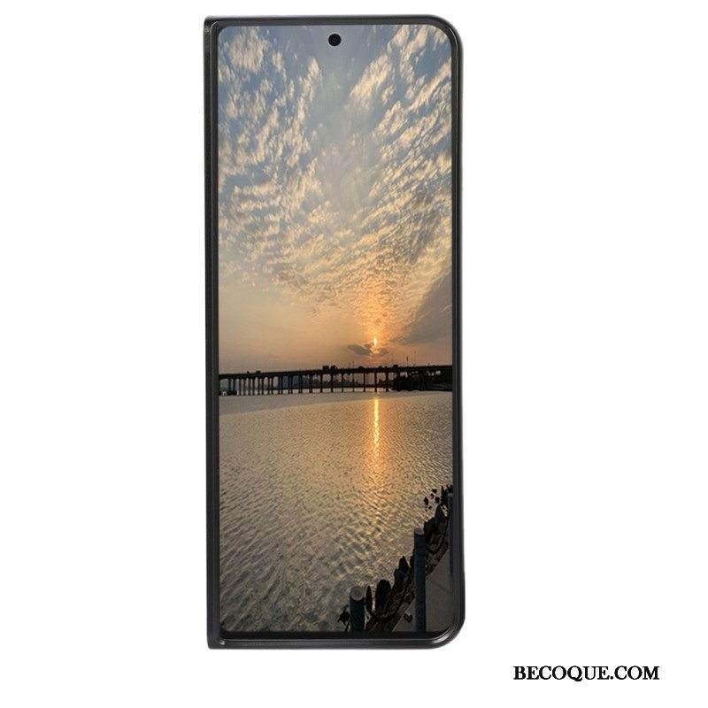 Kuori Samsung Galaxy Z Fold 4 Tekokrokotiilin Nahkaa