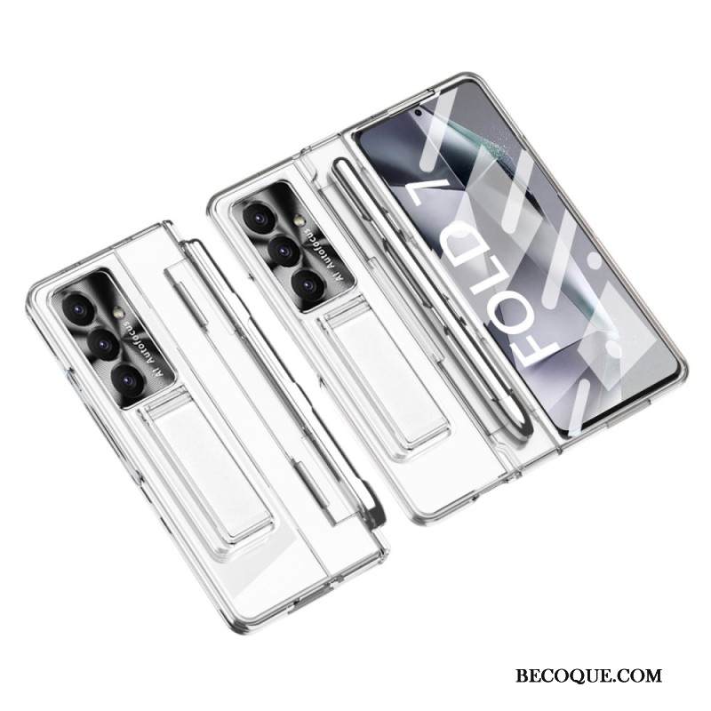 Kuori Samsung Galaxy Z Fold 7 Jalusta Ja Näytönsuoja