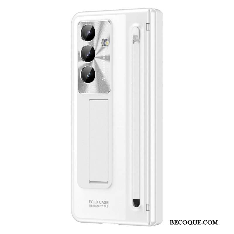 Kuori Samsung Galaxy Z Fold 7 Metallinen Jalusta Ja Näytönsuoja