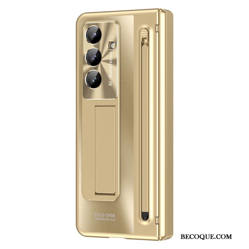 Kuori Samsung Galaxy Z Fold 7 Metallinen Jalusta Ja Näytönsuoja