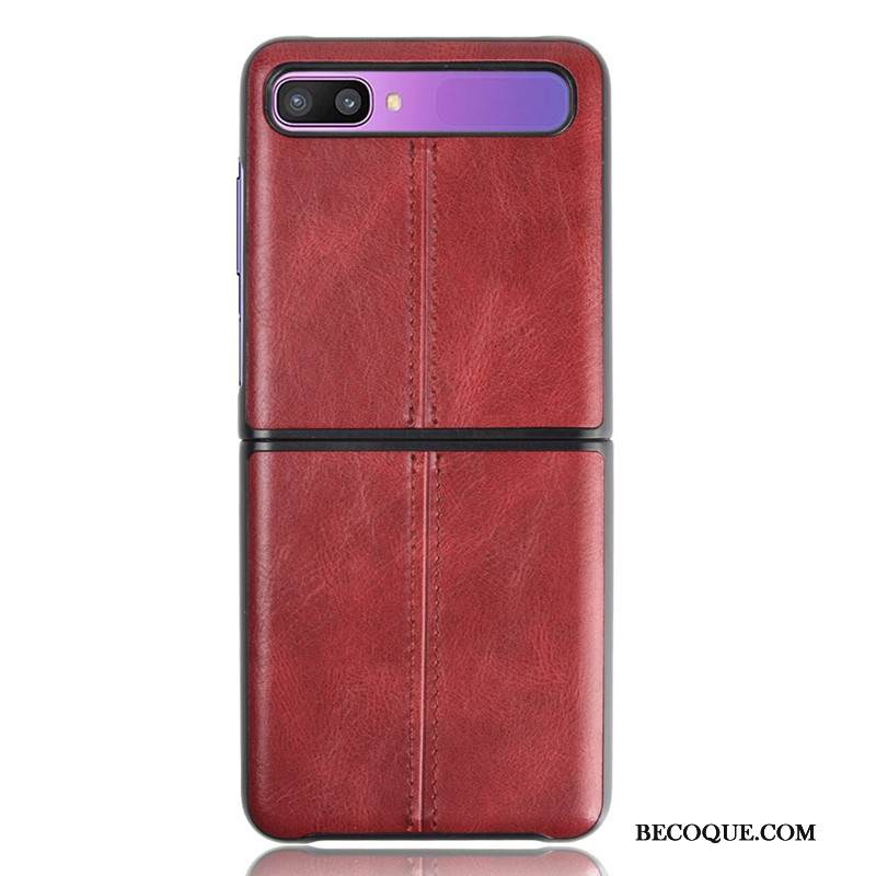 Kuori Samsung Z Flip Laukut Pieni Yksinkertainen, Kotelo Samsung Z Flip Nahka Litsi Valo