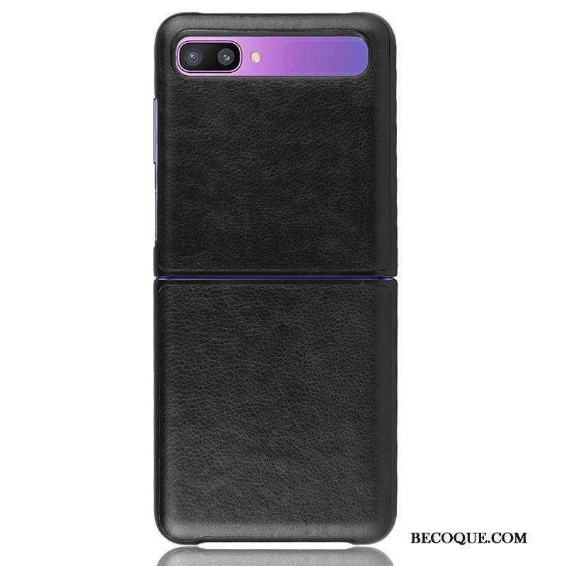 Kuori Samsung Z Flip Laukut Pieni Yksinkertainen, Kotelo Samsung Z Flip Nahka Litsi Valo