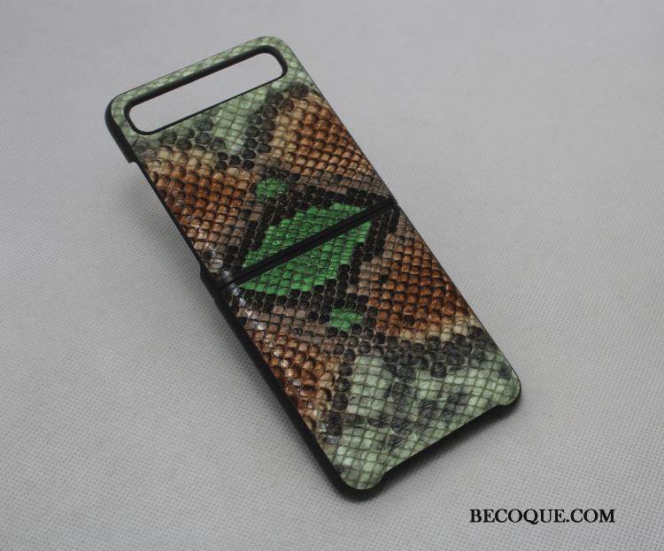 Kuori Samsung Z Flip Laukut Ylellisyys Musta, Kotelo Samsung Z Flip Nahka Murtumaton Puhelimen Kuoret