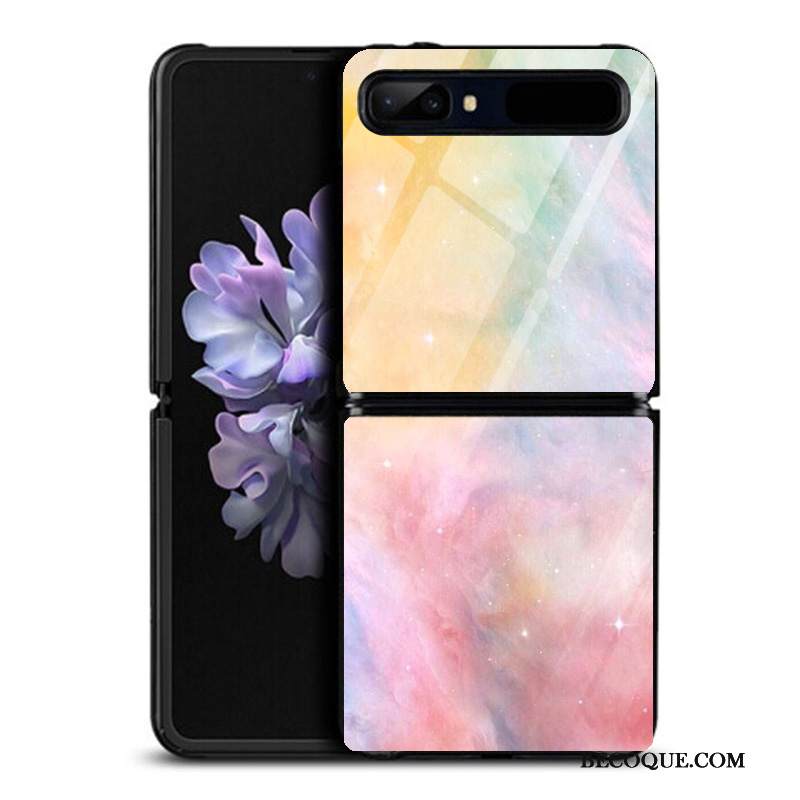 Kuori Samsung Z Flip Luova Karkaisu Lasi, Kotelo Samsung Z Flip Laukut Murtumaton Violetti