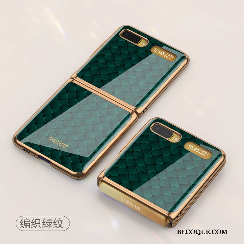 Kuori Samsung Z Flip Luova Pinnoitus Lasi, Kotelo Samsung Z Flip Suojaus Puhelimen Kuoret Kulta