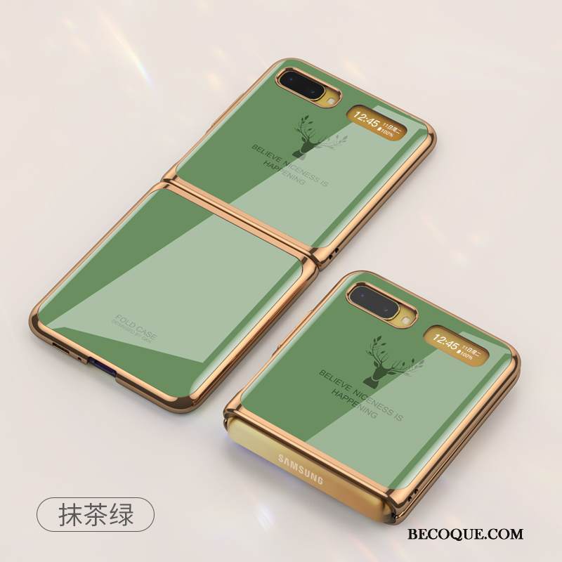 Kuori Samsung Z Flip Luova Pinnoitus Lasi, Kotelo Samsung Z Flip Suojaus Puhelimen Kuoret Kulta