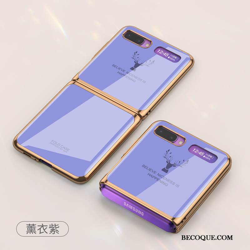 Kuori Samsung Z Flip Luova Pinnoitus Lasi, Kotelo Samsung Z Flip Suojaus Puhelimen Kuoret Kulta