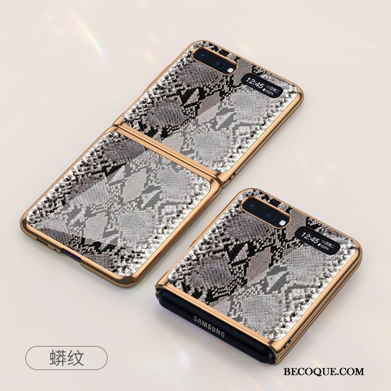 Kuori Samsung Z Flip Luova Pinnoitus Lasi, Kotelo Samsung Z Flip Suojaus Puhelimen Kuoret Kulta