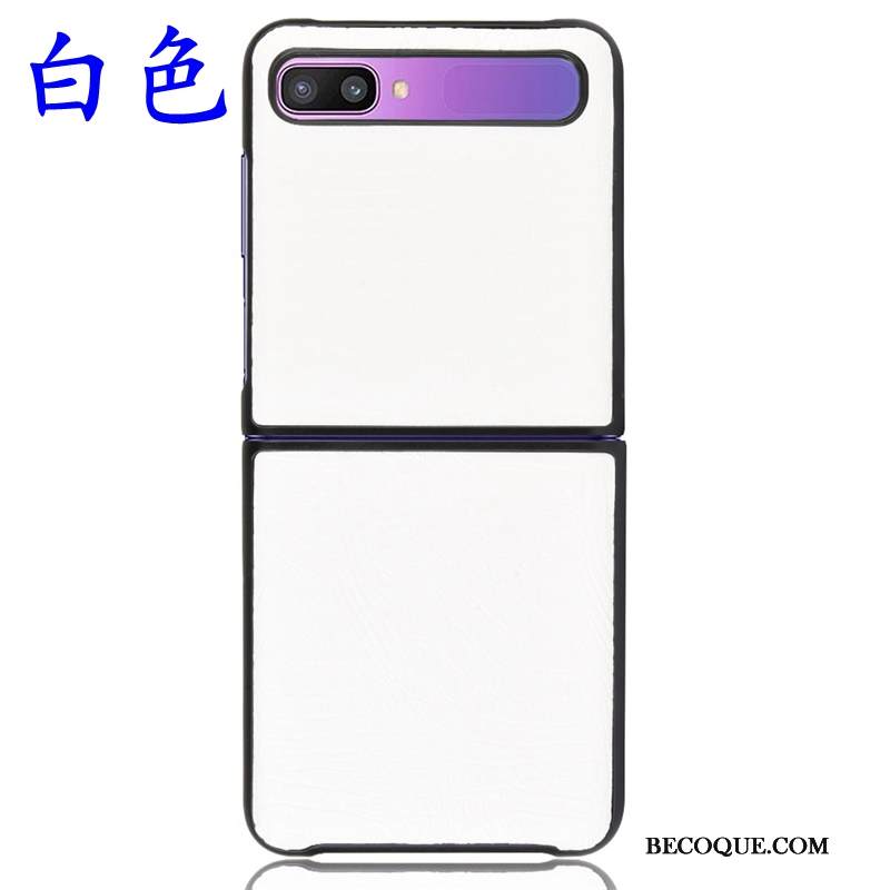 Kuori Samsung Z Flip Nahka Kukkakuvio Puhelimen Kuoret, Kotelo Samsung Z Flip Ylellisyys Kova Krokotiili