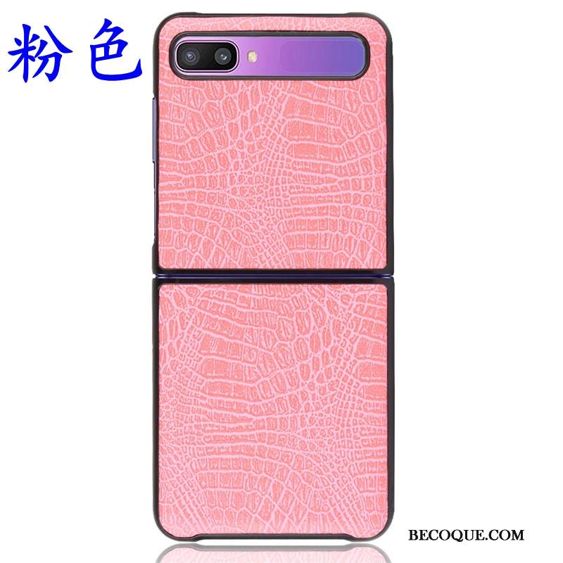 Kuori Samsung Z Flip Nahka Kukkakuvio Puhelimen Kuoret, Kotelo Samsung Z Flip Ylellisyys Kova Krokotiili