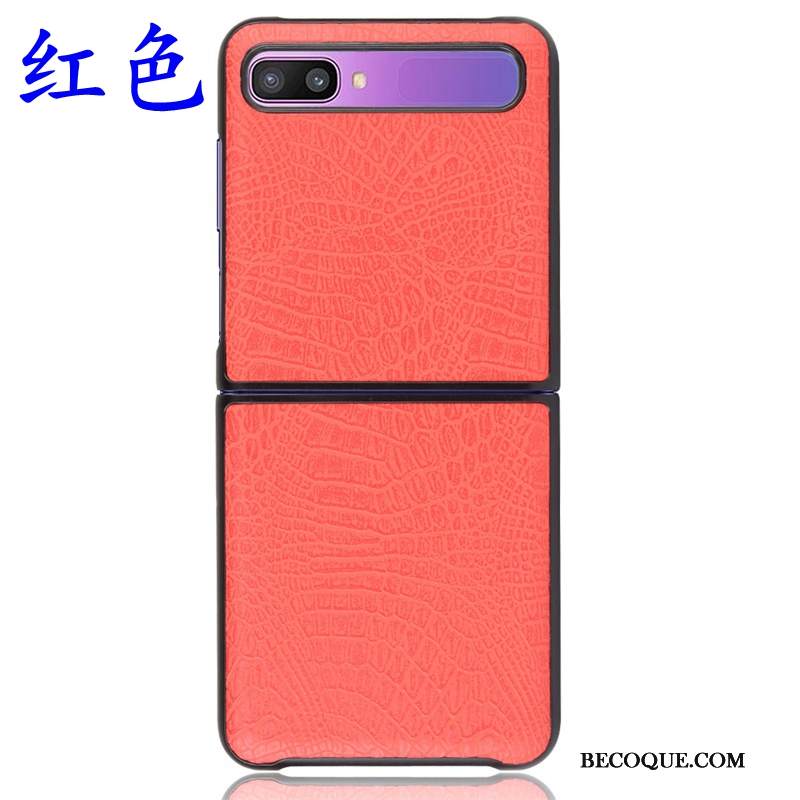 Kuori Samsung Z Flip Nahka Kukkakuvio Puhelimen Kuoret, Kotelo Samsung Z Flip Ylellisyys Kova Krokotiili