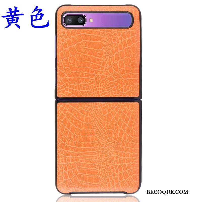 Kuori Samsung Z Flip Nahka Kukkakuvio Puhelimen Kuoret, Kotelo Samsung Z Flip Ylellisyys Kova Krokotiili