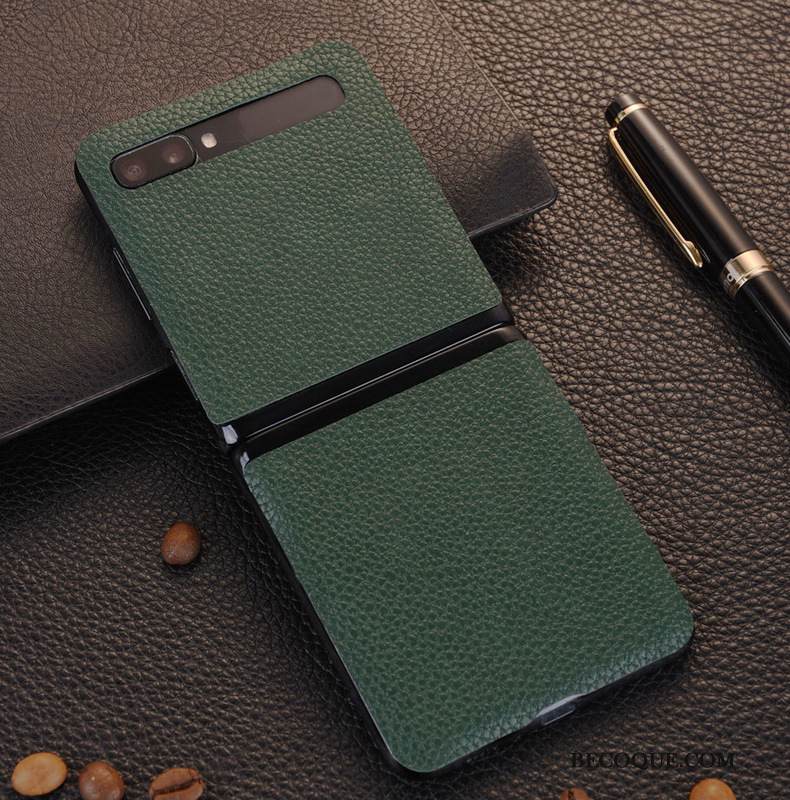 Kuori Samsung Z Flip Nahka Puhelimen Kuoret Kalvo, Kotelo Samsung Z Flip Krokotiili Kukkakuvio