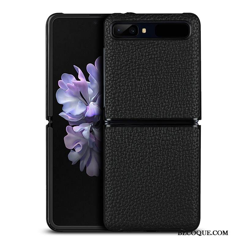 Kuori Samsung Z Flip Nahka Puhelimen Kuoret Punainen, Kotelo Samsung Z Flip Suojaus Murtumaton