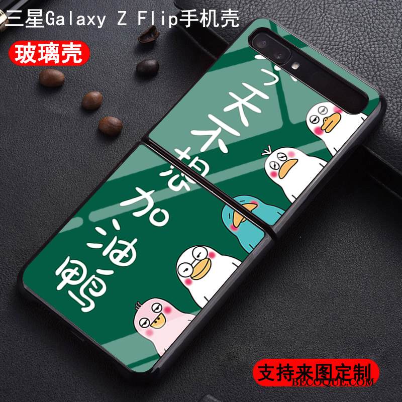 Kuori Samsung Z Flip Sarjakuva Murtumaton Puhelimen Kuoret, Kotelo Samsung Z Flip Suojaus Lasi Trendi