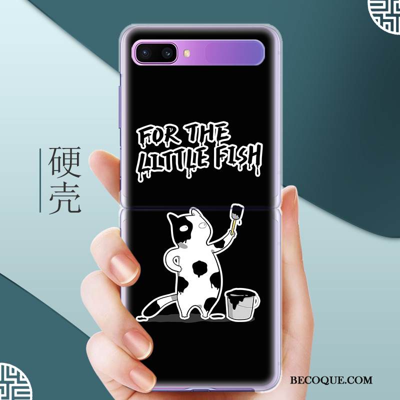 Kuori Samsung Z Flip Sarjakuva Persoonallisuus Sininen, Kotelo Samsung Z Flip Suojaus Kova Murtumaton