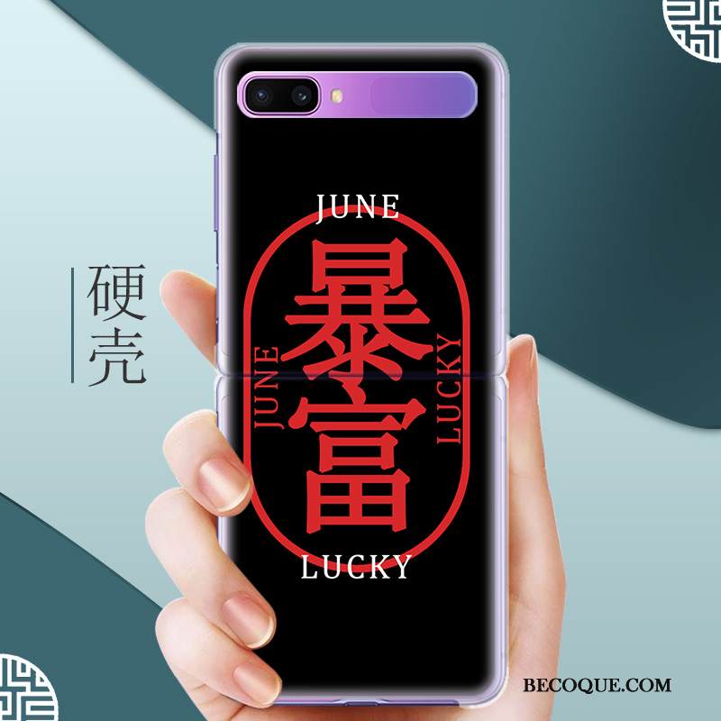 Kuori Samsung Z Flip Sarjakuva Persoonallisuus Sininen, Kotelo Samsung Z Flip Suojaus Kova Murtumaton