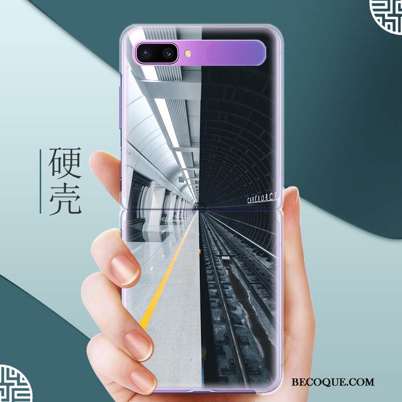 Kuori Samsung Z Flip Sarjakuva Persoonallisuus Sininen, Kotelo Samsung Z Flip Suojaus Kova Murtumaton