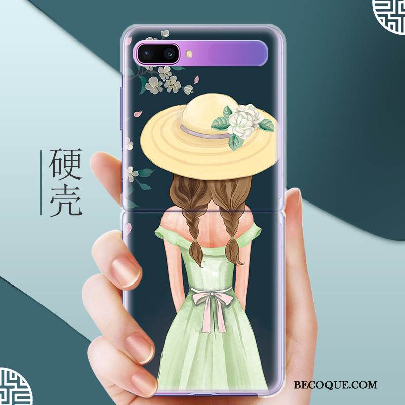 Kuori Samsung Z Flip Sarjakuva Persoonallisuus Sininen, Kotelo Samsung Z Flip Suojaus Kova Murtumaton