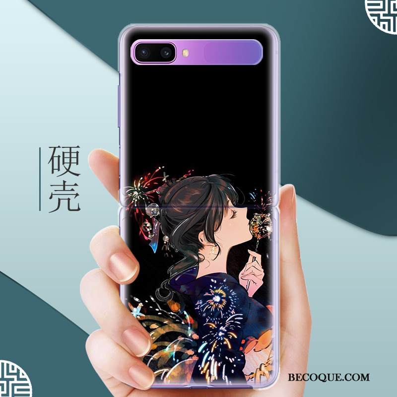 Kuori Samsung Z Flip Sarjakuva Persoonallisuus Sininen, Kotelo Samsung Z Flip Suojaus Kova Murtumaton