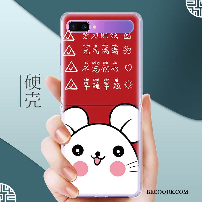 Kuori Samsung Z Flip Sarjakuva Persoonallisuus Sininen, Kotelo Samsung Z Flip Suojaus Kova Murtumaton