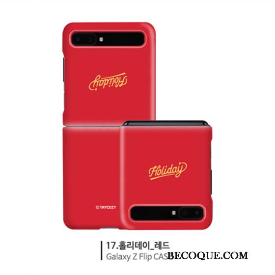 Kuori Samsung Z Flip Suojaus Pieni Yksinkertainen, Kotelo Samsung Z Flip Violetti Punainen