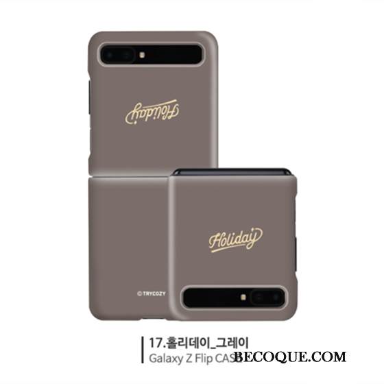 Kuori Samsung Z Flip Suojaus Pieni Yksinkertainen, Kotelo Samsung Z Flip Violetti Punainen