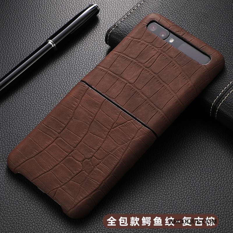 Kuori Samsung Z Flip Suojaus Puhdas Murtumaton, Kotelo Samsung Z Flip Laukut Ylellisyys Tummansininen