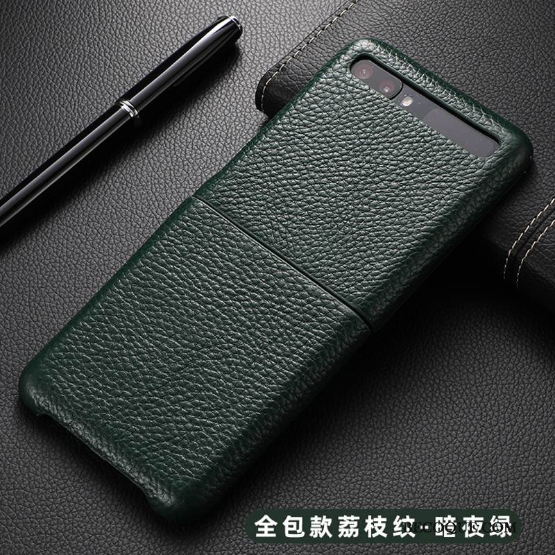 Kuori Samsung Z Flip Suojaus Puhdas Murtumaton, Kotelo Samsung Z Flip Laukut Ylellisyys Tummansininen