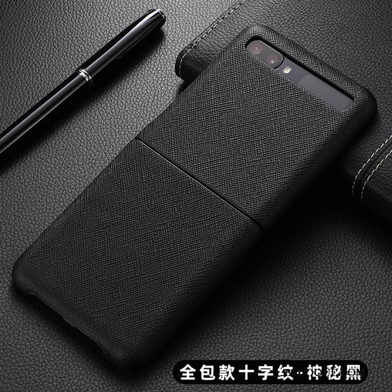 Kuori Samsung Z Flip Suojaus Puhdas Murtumaton, Kotelo Samsung Z Flip Laukut Ylellisyys Tummansininen